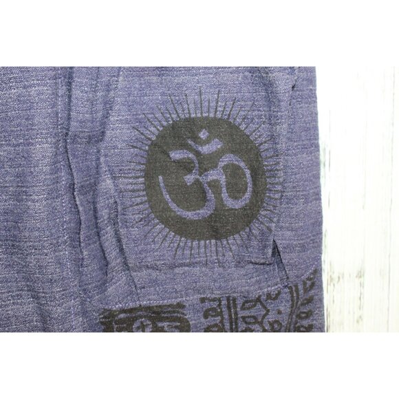 Thaluta Blue Harem Loose Yoga Travel Lounge Boho Pants Size Medium - Picture 4 of 12